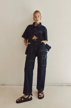 DISSH BRONX INDIGO MID RISE CARGO 13 DISSH BRONX INDIGO MID RISE CARGO -DISSH all-clothing Shop 2022.08.22 DISSH4726 Pants