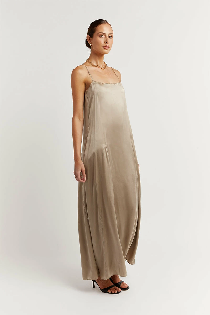 DISSH EVANS STONE SILK SLIP MIDI DRESS 3 DISSH EVANS STONE SILK SLIP MIDI DRESS - Image 3