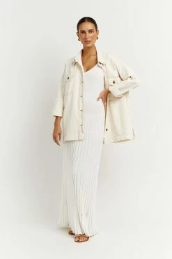 DISSH PERI CREAM DENIM SHACKET