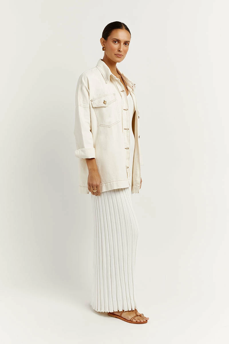 DISSH PERI CREAM DENIM SHACKET 3 DISSH PERI CREAM DENIM SHACKET - Image 3