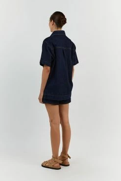 DISSH PIPER INDIGO DENIM JACKET 8 DISSH PIPER INDIGO DENIM JACKET -DISSH all-clothing Shop DCD02016IND.495 13