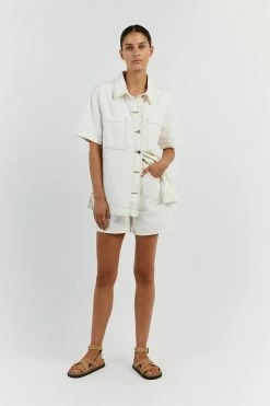 DISSH PIPER OFF WHITE DENIM JACKET