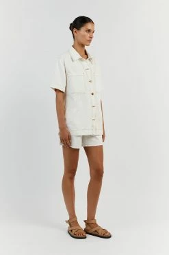 DISSH PIPER OFF WHITE DENIM JACKET 7 DISSH PIPER OFF WHITE DENIM JACKET -DISSH all-clothing Shop DCD02016OW.105 12