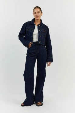 DISSH DEVIN INDIGO WIDE LEG DENIM JEAN