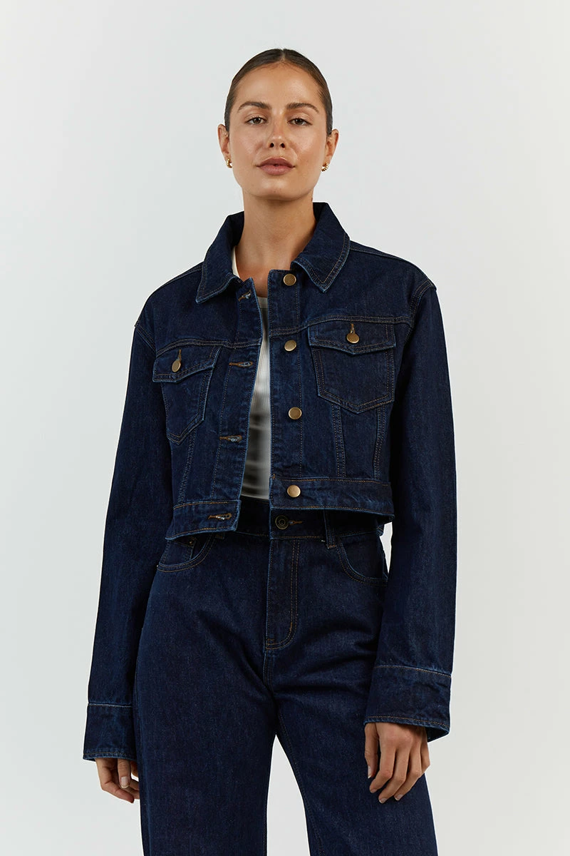 DISSH DEVIN INDIGO CROPPED JACKET 1 DISSH DEVIN INDIGO CROPPED JACKET