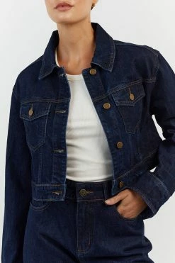 DISSH DEVIN INDIGO CROPPED JACKET 9 DISSH DEVIN INDIGO CROPPED JACKET -DISSH all-clothing Shop DCD02018IND.495 14