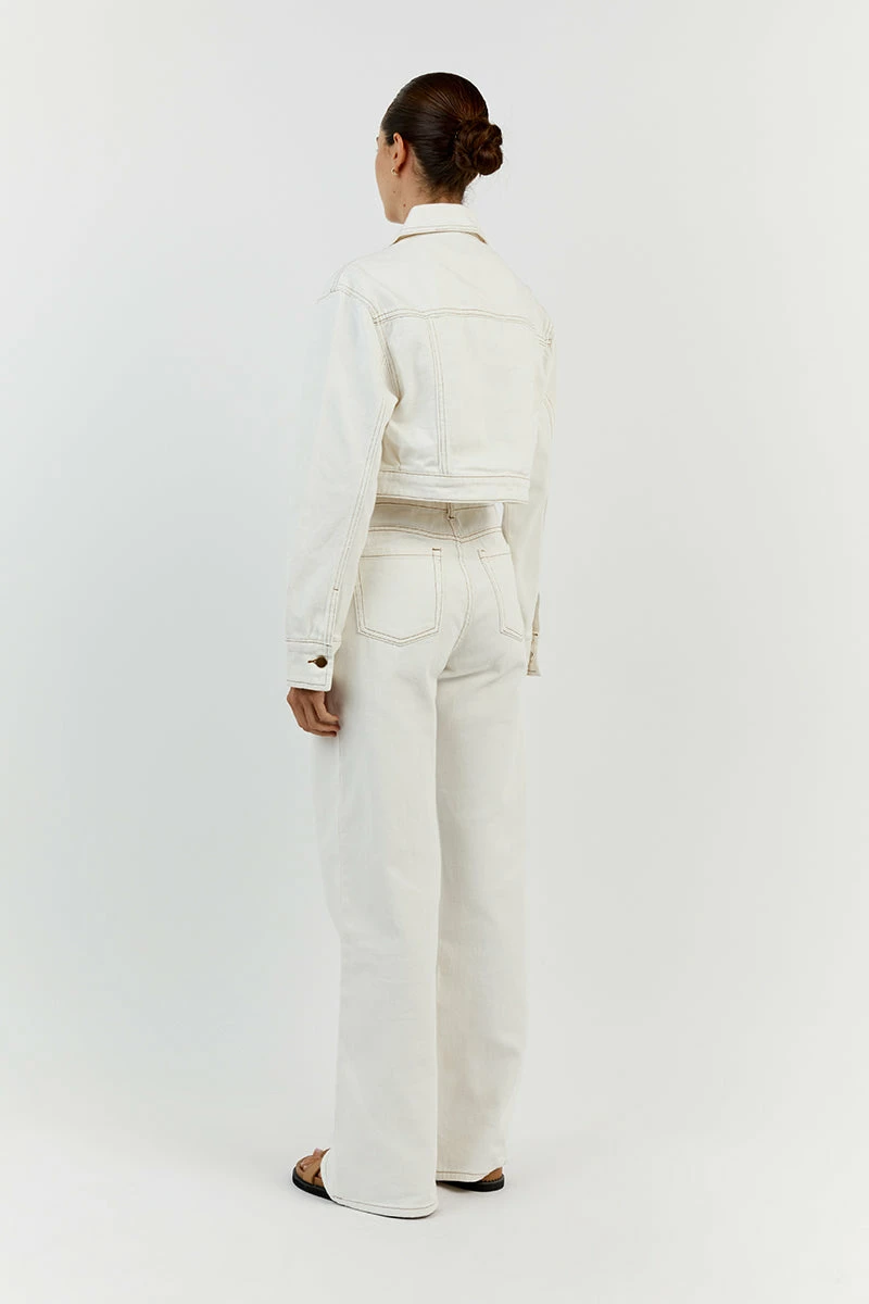 DISSH DEVIN OFF WHITE CROPPED JACKET 4 DISSH DEVIN OFF WHITE CROPPED JACKET - Image 4
