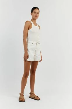 DISSH PIPER OFF WHITE DENIM SHORT 8 DISSH PIPER OFF WHITE DENIM SHORT -DISSH all-clothing Shop DCD07030OW.105 12
