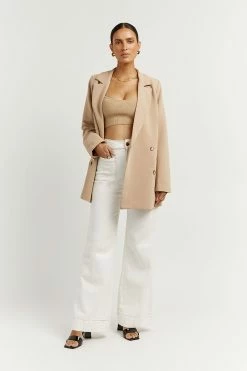 DISSH PERI OFF WHITE WIDE LEG DENIM JEAN