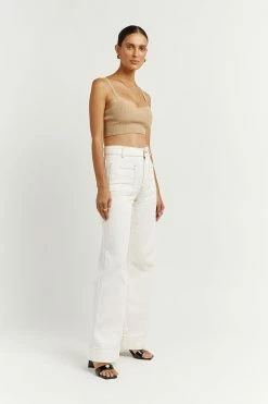 DISSH PERI OFF WHITE WIDE LEG DENIM JEAN 6 DISSH PERI OFF WHITE WIDE LEG DENIM JEAN -DISSH all-clothing Shop DCD09078OW.105 2