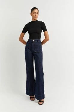 DISSH PERI INDIGO DENIM WIDE LEG JEAN 8 DISSH PERI INDIGO DENIM WIDE LEG JEAN -DISSH all-clothing Shop DCD0907IND.495 1