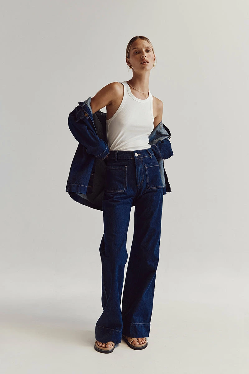 DISSH PERI INDIGO DENIM WIDE LEG JEAN 1 DISSH PERI INDIGO DENIM WIDE LEG JEAN