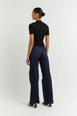 DISSH PERI INDIGO DENIM WIDE LEG JEAN 10 DISSH PERI INDIGO DENIM WIDE LEG JEAN -DISSH all-clothing Shop DCD0907IND.495 3