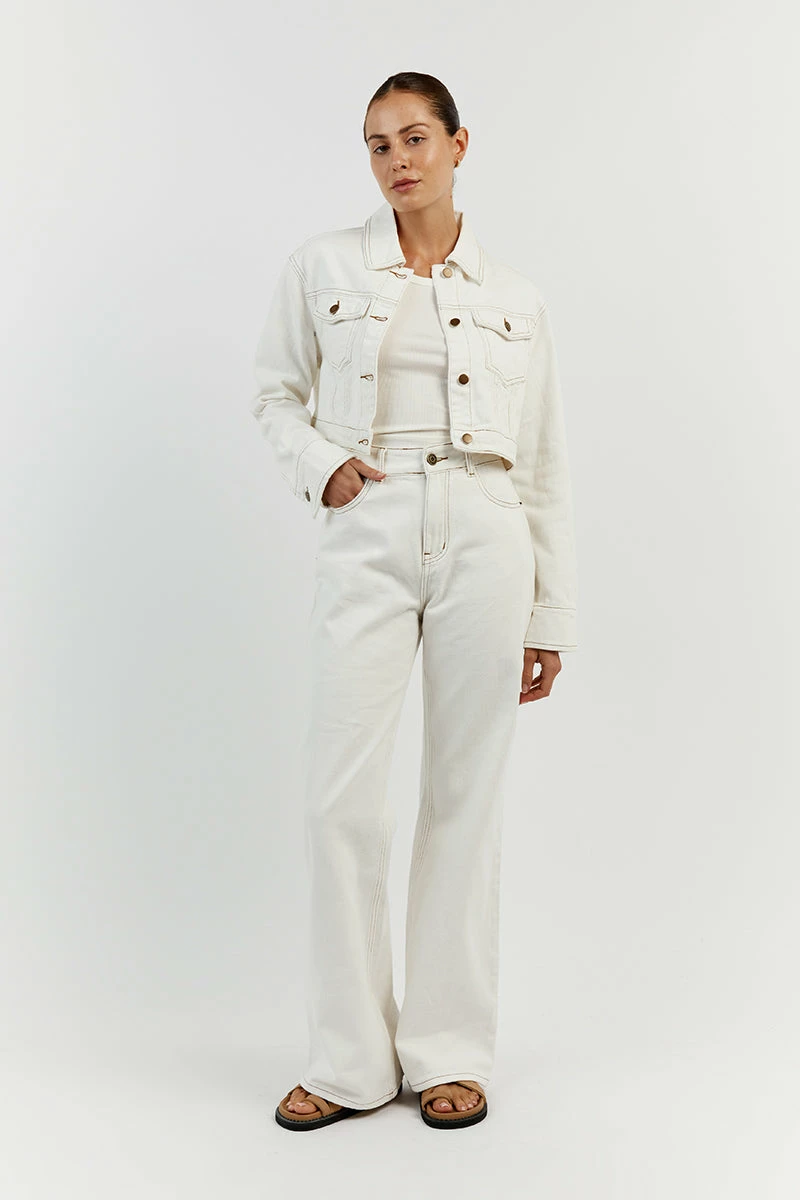 DISSH DEVIN OFF WHITE WIDE LEG DENIM JEAN 1 DISSH DEVIN OFF WHITE WIDE LEG DENIM JEAN