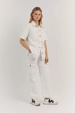 DISSH BRONX OFF WHITE MID RISE CARGO 7 DISSH BRONX OFF WHITE MID RISE CARGO -DISSH all-clothing Shop DCD090810W.105 2