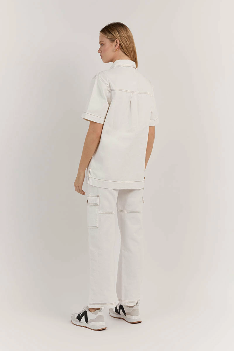 DISSH BRONX OFF WHITE MID RISE CARGO 4 DISSH BRONX OFF WHITE MID RISE CARGO - Image 4