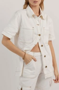 DISSH BRONX OFF WHITE MID RISE CARGO 9 DISSH BRONX OFF WHITE MID RISE CARGO -DISSH all-clothing Shop DCD090810W.105 4