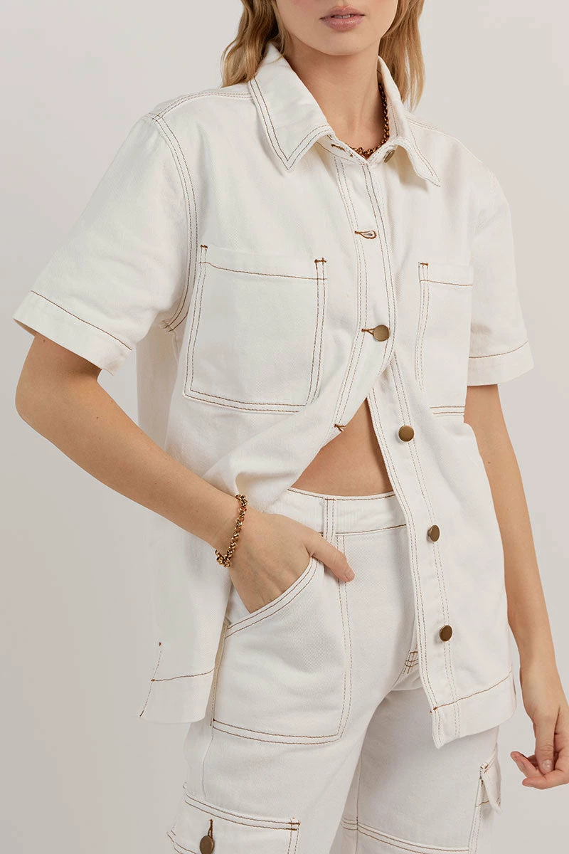 DISSH BRONX OFF WHITE MID RISE CARGO 5 DISSH BRONX OFF WHITE MID RISE CARGO - Image 5