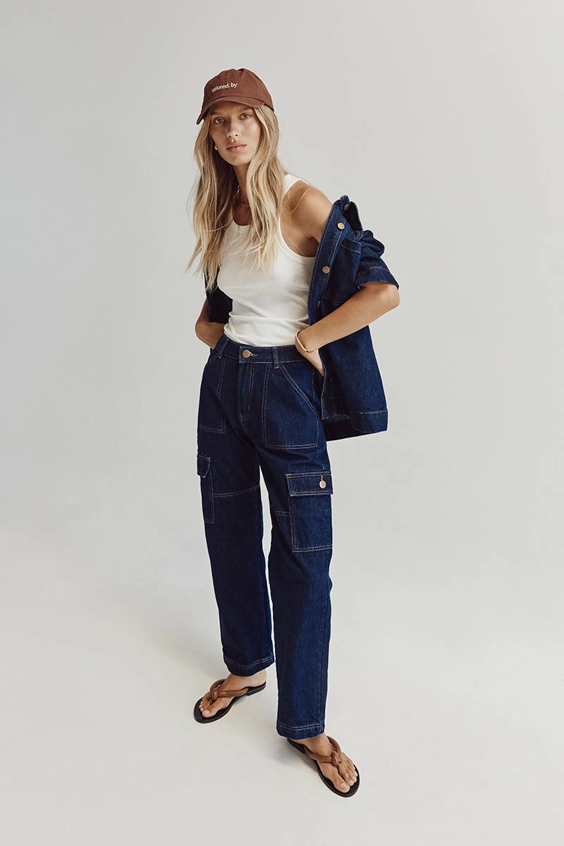 DISSH BRONX INDIGO MID RISE CARGO 1 DISSH BRONX INDIGO MID RISE CARGO