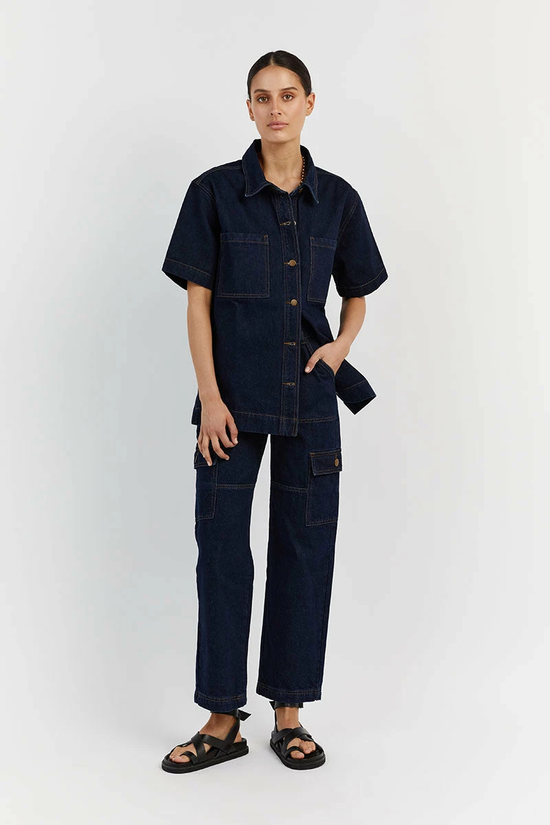 DISSH BRONX INDIGO MID RISE CARGO 2 DISSH BRONX INDIGO MID RISE CARGO - Image 2