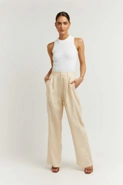 DISSH NORAH BUTTER LINEN PANT -DISSH all-clothing Shop DDF10015ALO.135