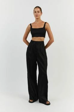 DISSH NORAH BLACK LINEN PANT 18 DISSH NORAH BLACK LINEN PANT -DISSH all-clothing Shop DDF10015BK.600 10 6db6b431 ee67 4700 8eb3 50b5bee089d8