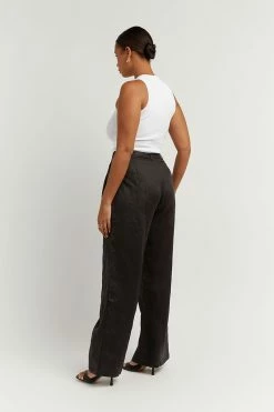 DISSH NORAH BLACK LINEN PANT 23 DISSH NORAH BLACK LINEN PANT -DISSH all-clothing Shop DDF10015BK.600 12