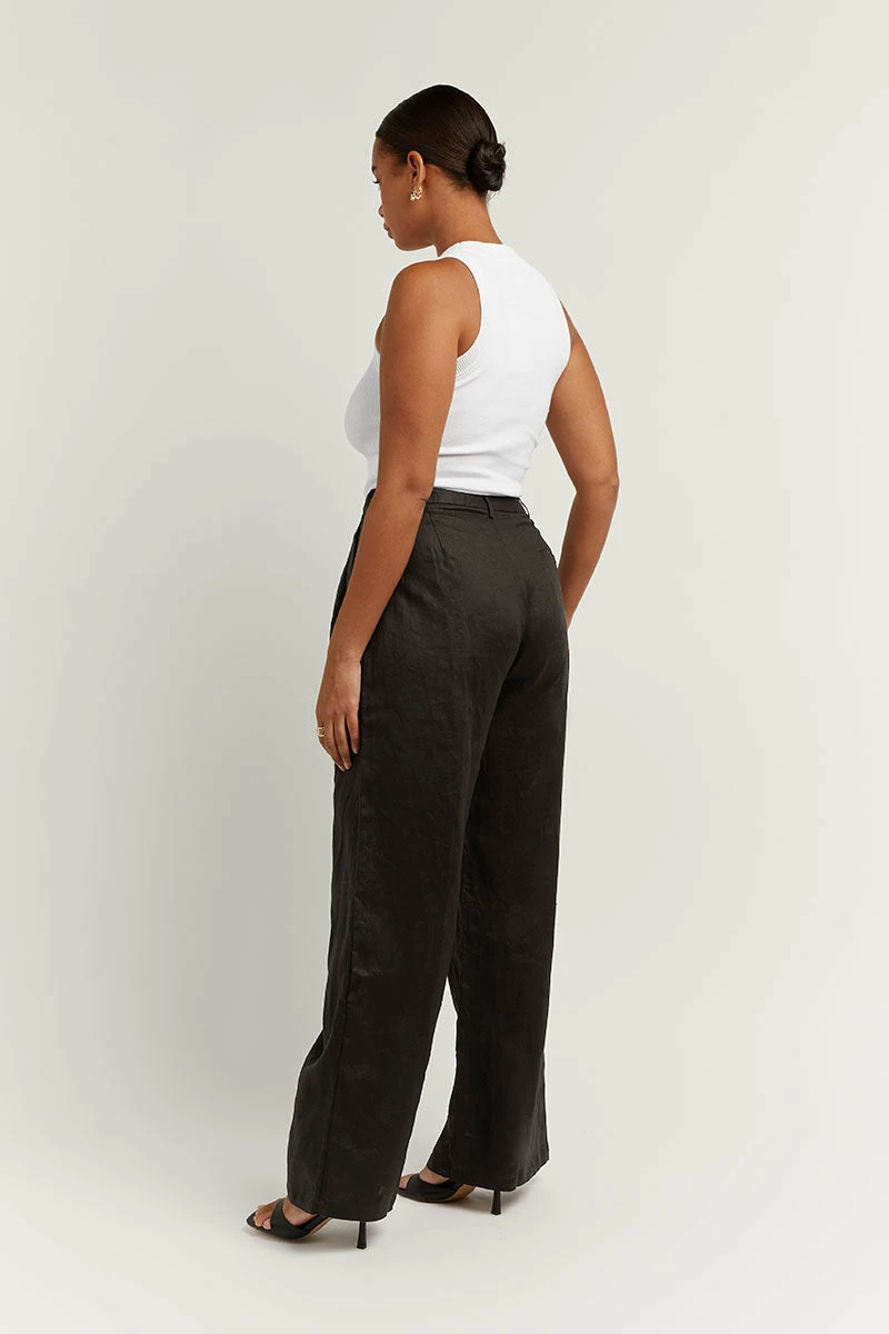 DISSH NORAH BLACK LINEN PANT 12 DISSH NORAH BLACK LINEN PANT - Image 12