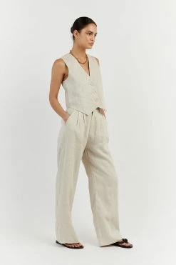 DISSH NORAH NATURAL LINEN PANT -DISSH all-clothing Shop DDF10015NAT.150 3