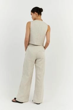 DISSH NORAH NATURAL LINEN PANT -DISSH all-clothing Shop DDF10015NAT.150 4