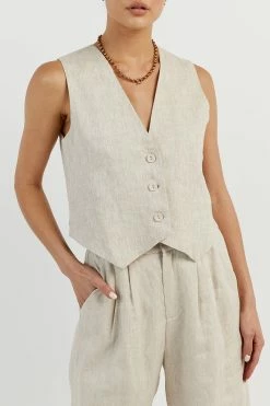 DISSH NORAH NATURAL LINEN PANT -DISSH all-clothing Shop DDF10015NAT.150 5