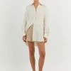 DISSH ELLISON CREAM OVERSIZED SHIRT