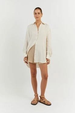 DISSH ELLISON CREAM OVERSIZED SHIRT