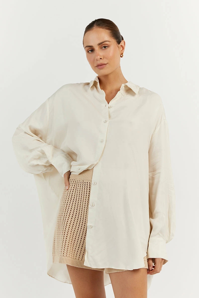 DISSH ELLISON CREAM OVERSIZED SHIRT 2 DISSH ELLISON CREAM OVERSIZED SHIRT - Image 2