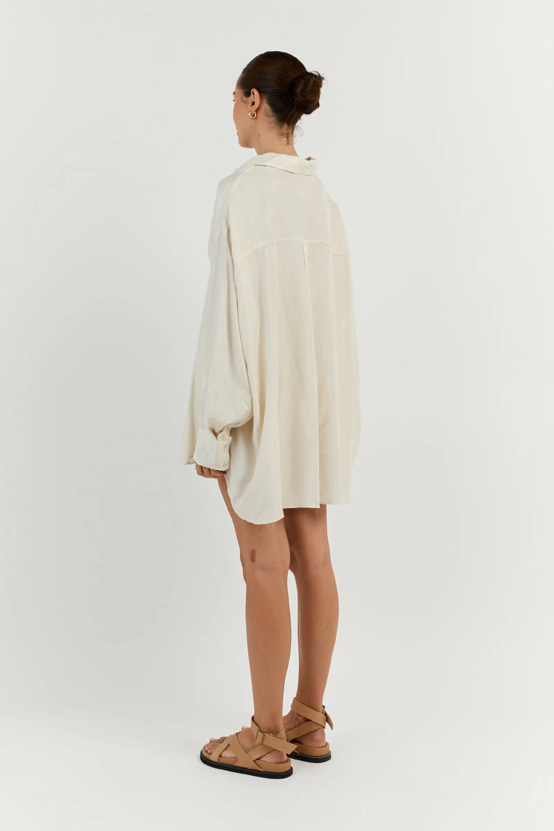 DISSH ELLISON CREAM OVERSIZED SHIRT 4 DISSH ELLISON CREAM OVERSIZED SHIRT - Image 4