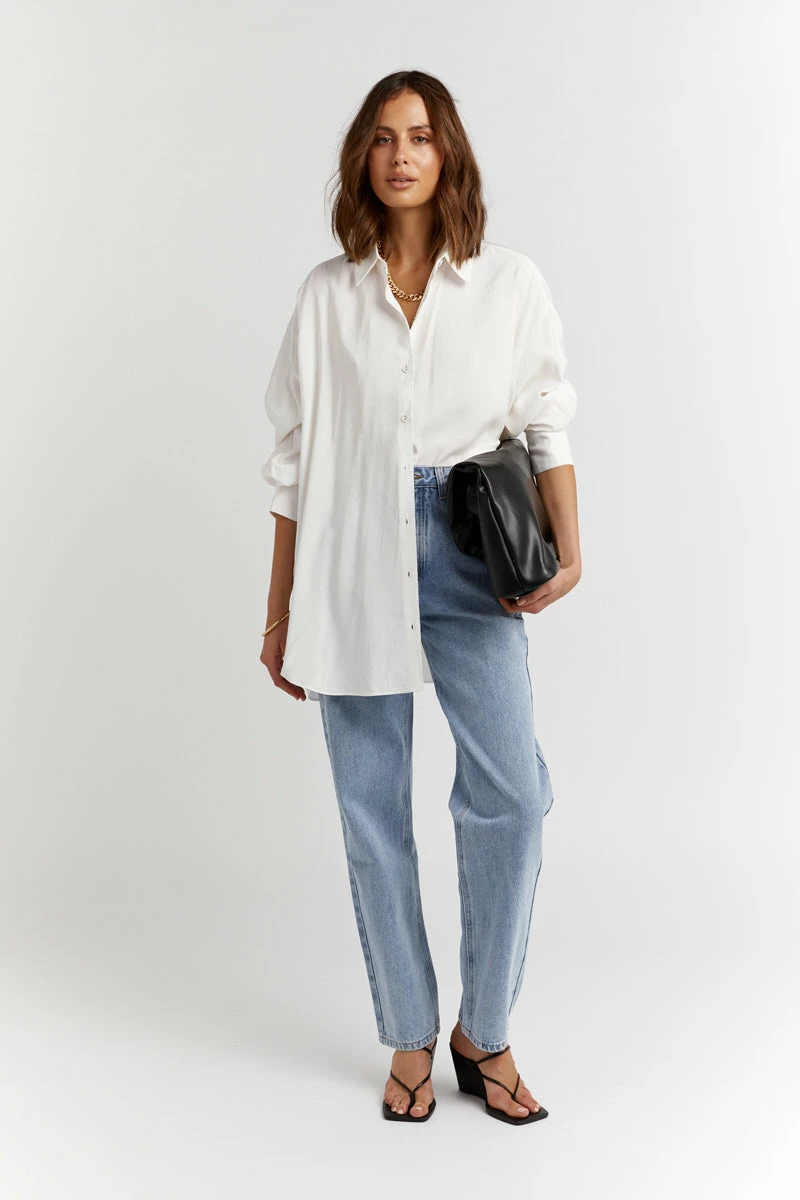 DISSH ELLISON WHITE OVERSIZED SHIRT 2 DISSH ELLISON WHITE OVERSIZED SHIRT - Image 2