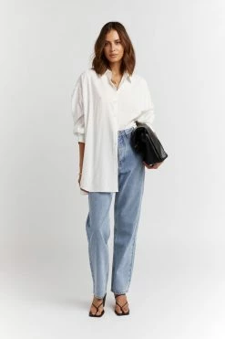 DISSH ELLISON WHITE OVERSIZED SHIRT 7 DISSH ELLISON WHITE OVERSIZED SHIRT -DISSH all-clothing Shop DFS03008WE.100 2