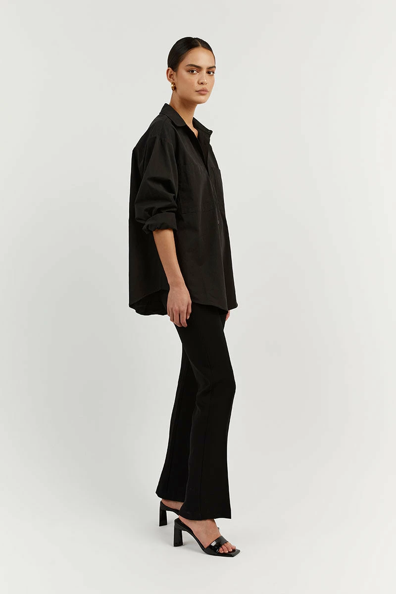 DISSH MAXIE BLACK L/SLEEVE COTTON SHIRT 3 DISSH MAXIE BLACK L/SLEEVE COTTON SHIRT - Image 3