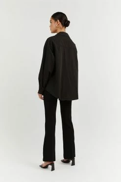 DISSH MAXIE BLACK L/SLEEVE COTTON SHIRT 9 DISSH MAXIE BLACK L/SLEEVE COTTON SHIRT -DISSH all-clothing Shop DFS03149BK.600 4