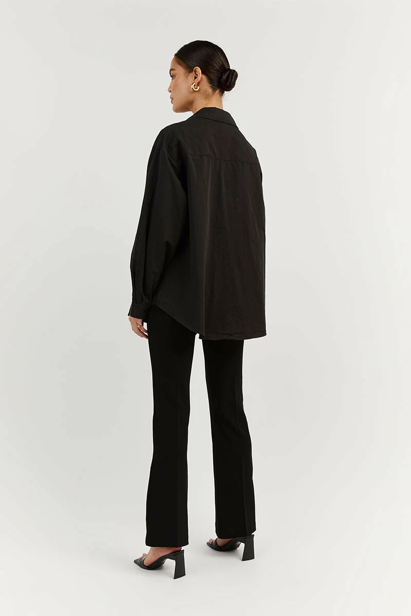 DISSH MAXIE BLACK L/SLEEVE COTTON SHIRT 5 DISSH MAXIE BLACK L/SLEEVE COTTON SHIRT - Image 5