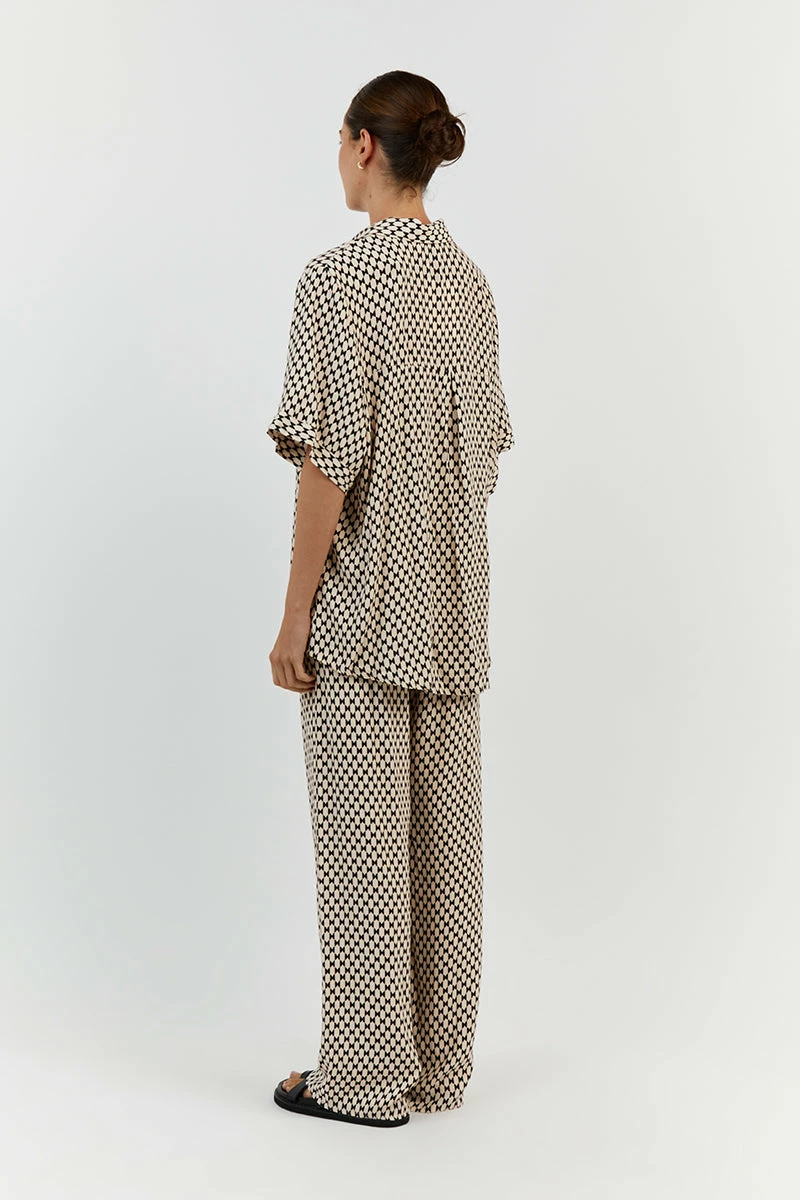 DISSH MAE BLACK/BEIGE GEO VACATION SHIRT 5 DISSH MAE BLACK/BEIGE GEO VACATION SHIRT - Image 5