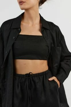 DISSH HAZEL BLACK LINEN JOGGER SHORT 13 DISSH HAZEL BLACK LINEN JOGGER SHORT -DISSH all-clothing Shop DFS03158BK.600 14 979cf45b 5774 4e3a 9d37 7f20f9ead19c