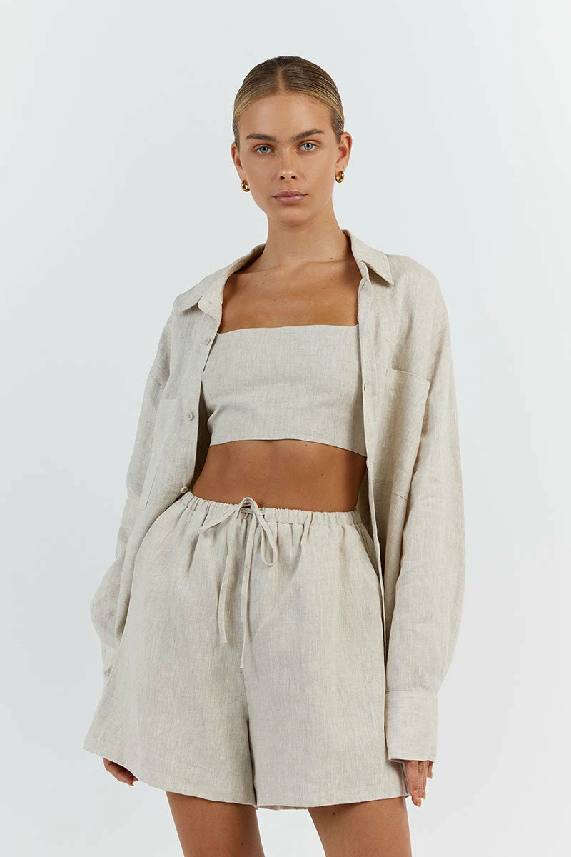 DISSH HAZEL NATURAL LINEN SHIRT 2 DISSH HAZEL NATURAL LINEN SHIRT - Image 2