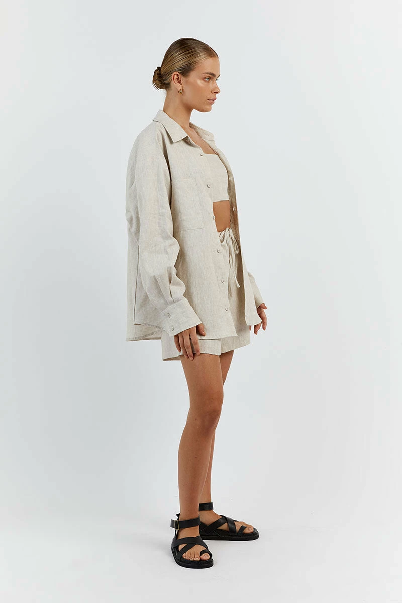 DISSH HAZEL NATURAL LINEN SHIRT 3 DISSH HAZEL NATURAL LINEN SHIRT - Image 3