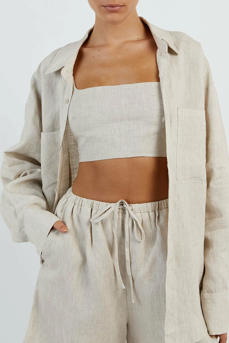 DISSH HAZEL NATURAL LINEN SHIRT 4 DISSH HAZEL NATURAL LINEN SHIRT - Image 4