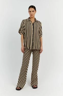 DISSH CLEMENCE WHEAT STRIPE SHIRT