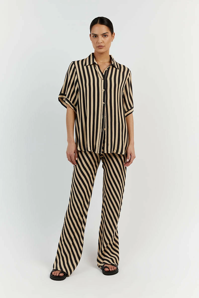 DISSH CLEMENCE WHEAT STRIPE SHIRT 1 DISSH CLEMENCE WHEAT STRIPE SHIRT