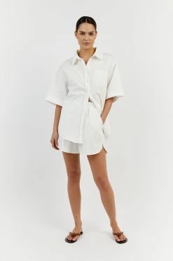 DISSH MAXIE WHITE COTTON SHIRT