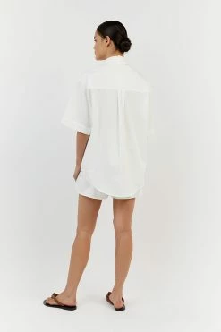 DISSH MAXIE WHITE COTTON SHIRT -DISSH all-clothing Shop DFS03165WE.100 13