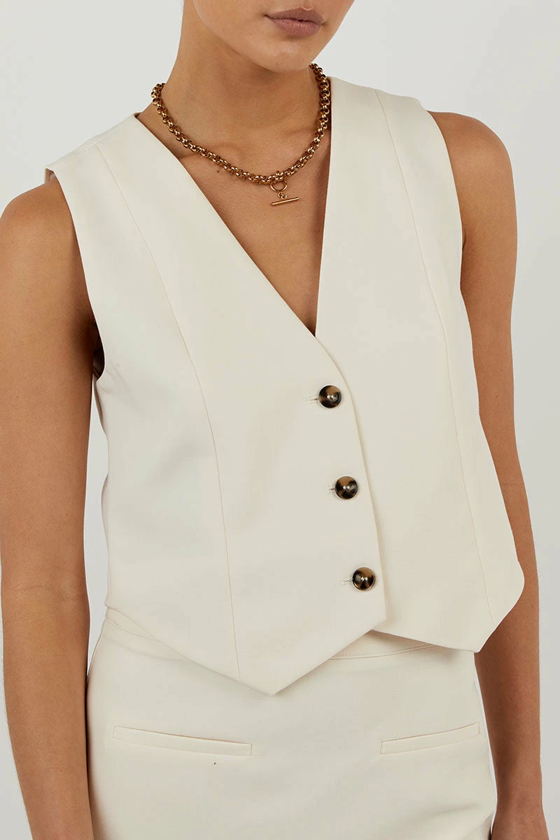 DISSH ROWAN CREAM VEST 5 DISSH ROWAN CREAM VEST - Image 5